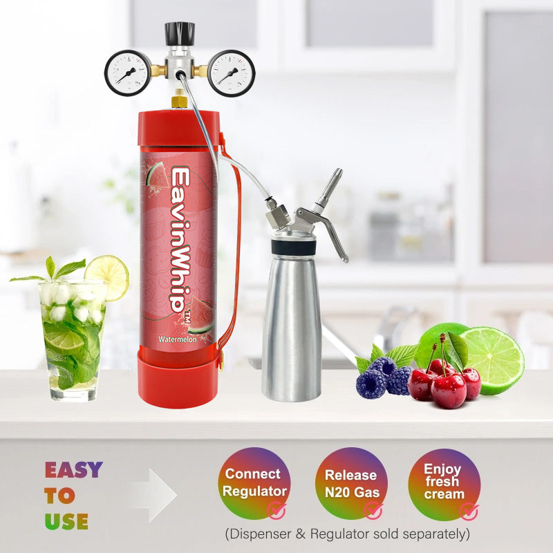 Watermelon Lime Sugarcane Flavor 3.3 Liter / 2000 Grams EAVINWHIP MAX PRO Whipped Cream Charger 2PCS