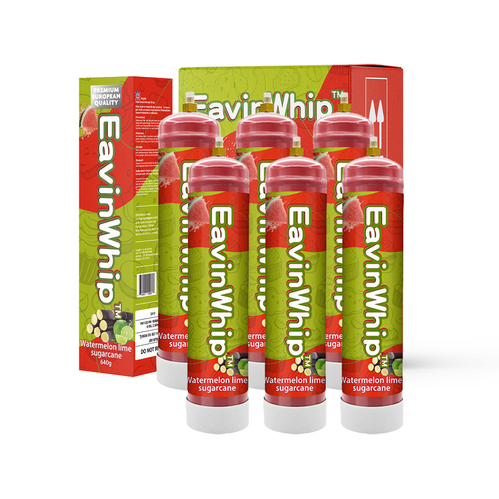 Watermelon Lime Sugarcane Flavor 0.95 Liter / 640 Grams EAVINWHIP MAX PRO Whipped Cream Charger 6PCS